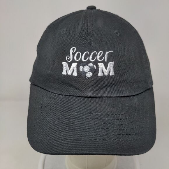 Soccer Mom Slideback Hat Black One Size Embroidered Adjustable Dalix - Picture 2 of 8